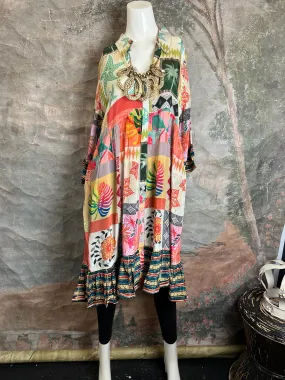 25441 Silk Button Down Dress