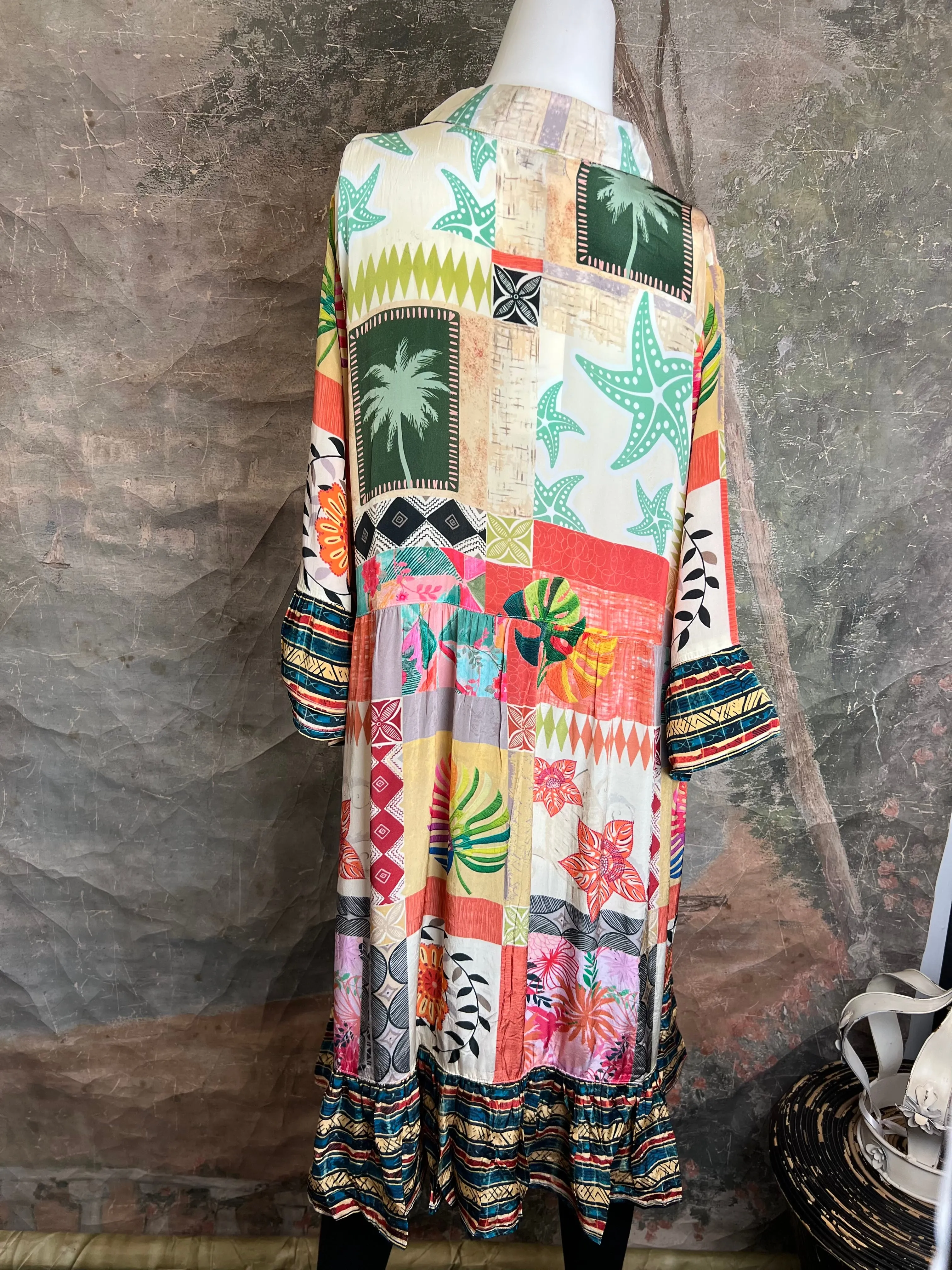 25441 Silk Button Down Dress