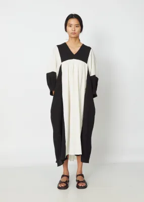 Ajmer Maxi Dress — Black/Natural