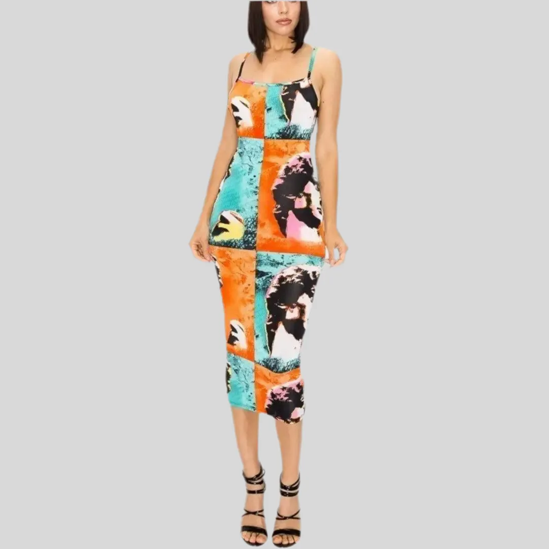 Alissa Pop Art Midi Dress