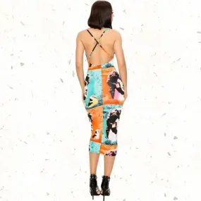 Alissa Pop Art Midi Dress