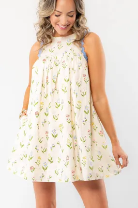 Always Charming Ditsy Floral Print Dress