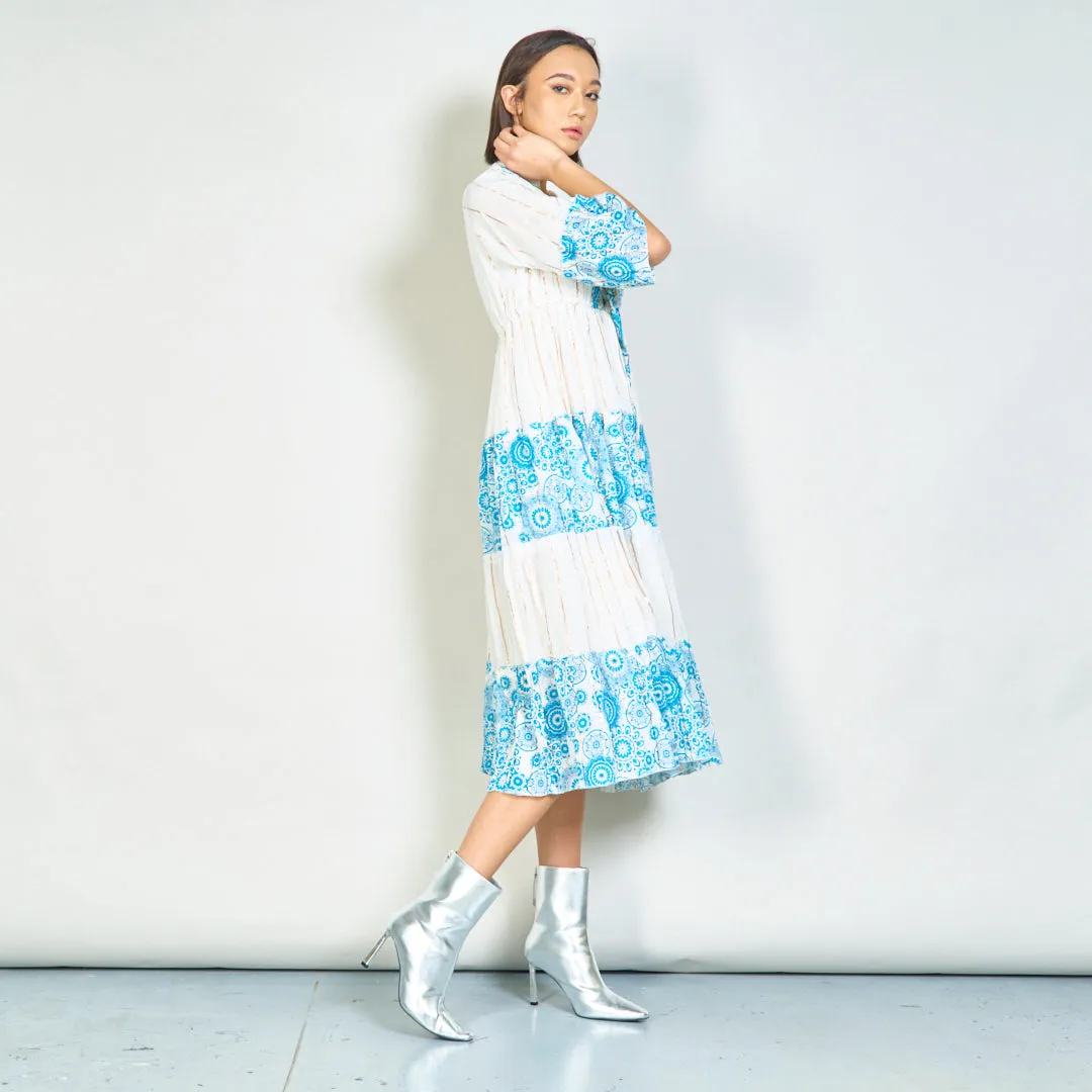 Bohemian embroidered maxi dress wholesale