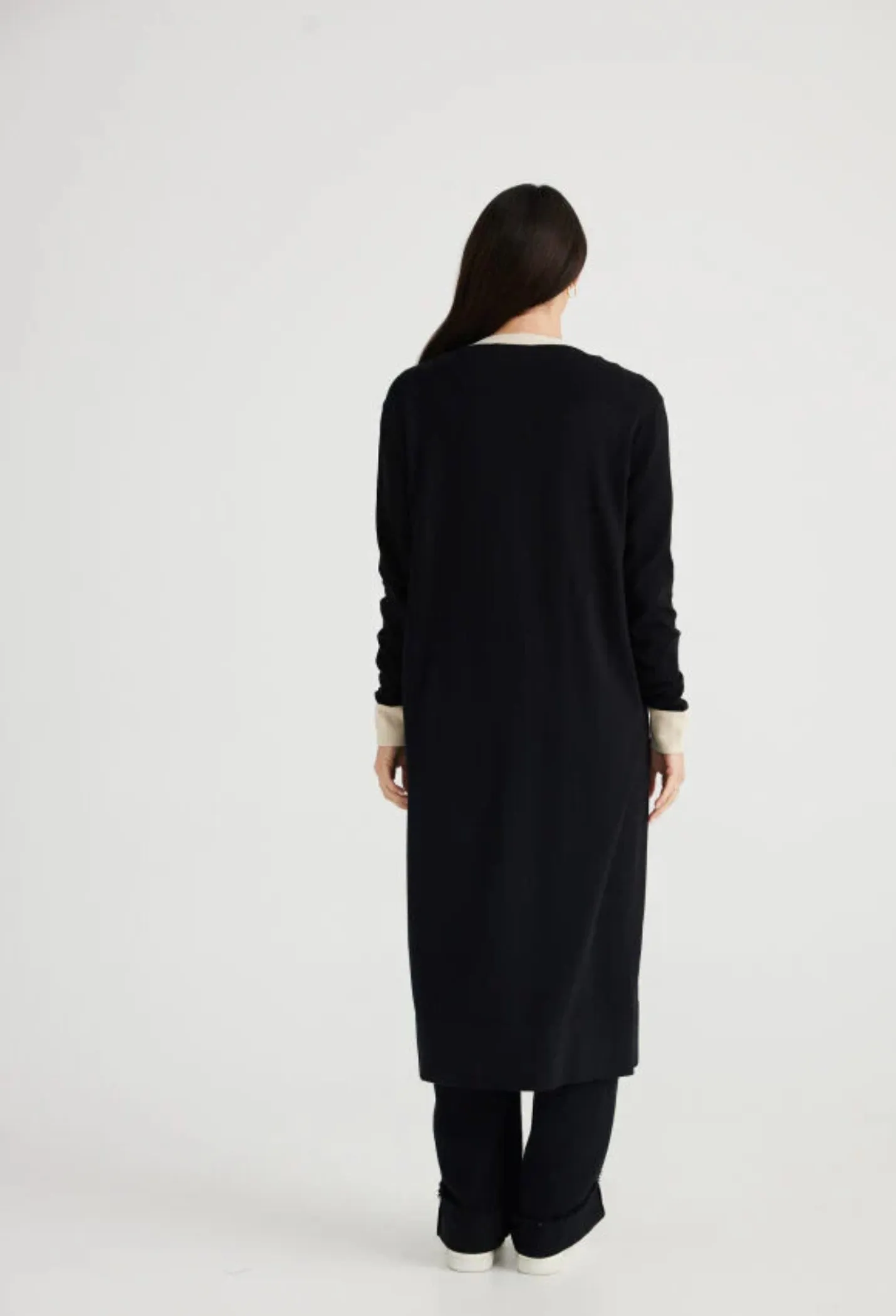 Brave   True BT24254 St Moritz Contrast Cardigan Black
