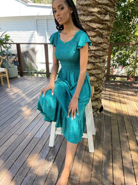 Bridie Green Vintage-Inspired Dress