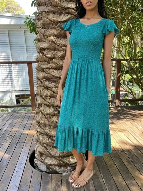 Bridie Green Vintage-Inspired Dress