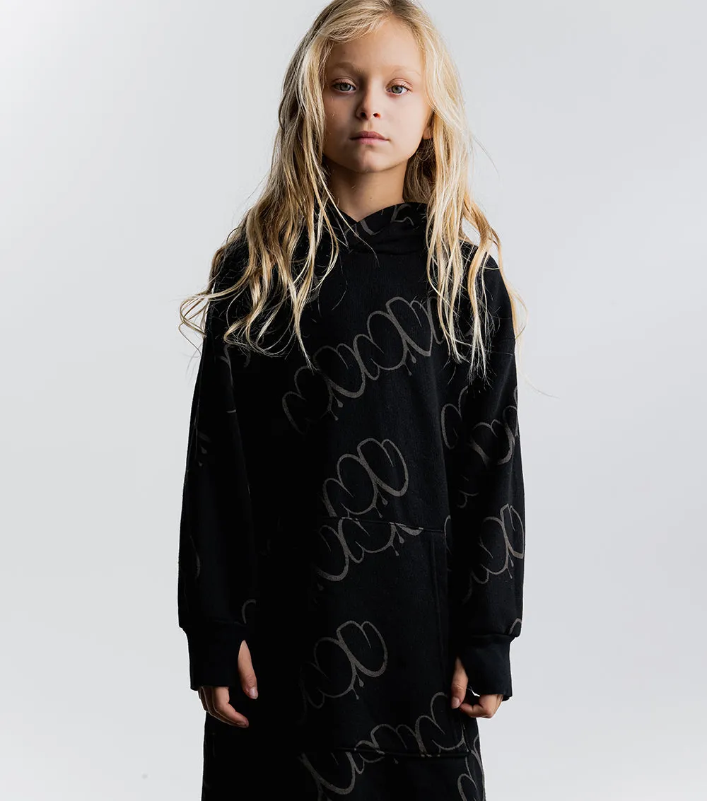 bubbly nununu hooded a dress