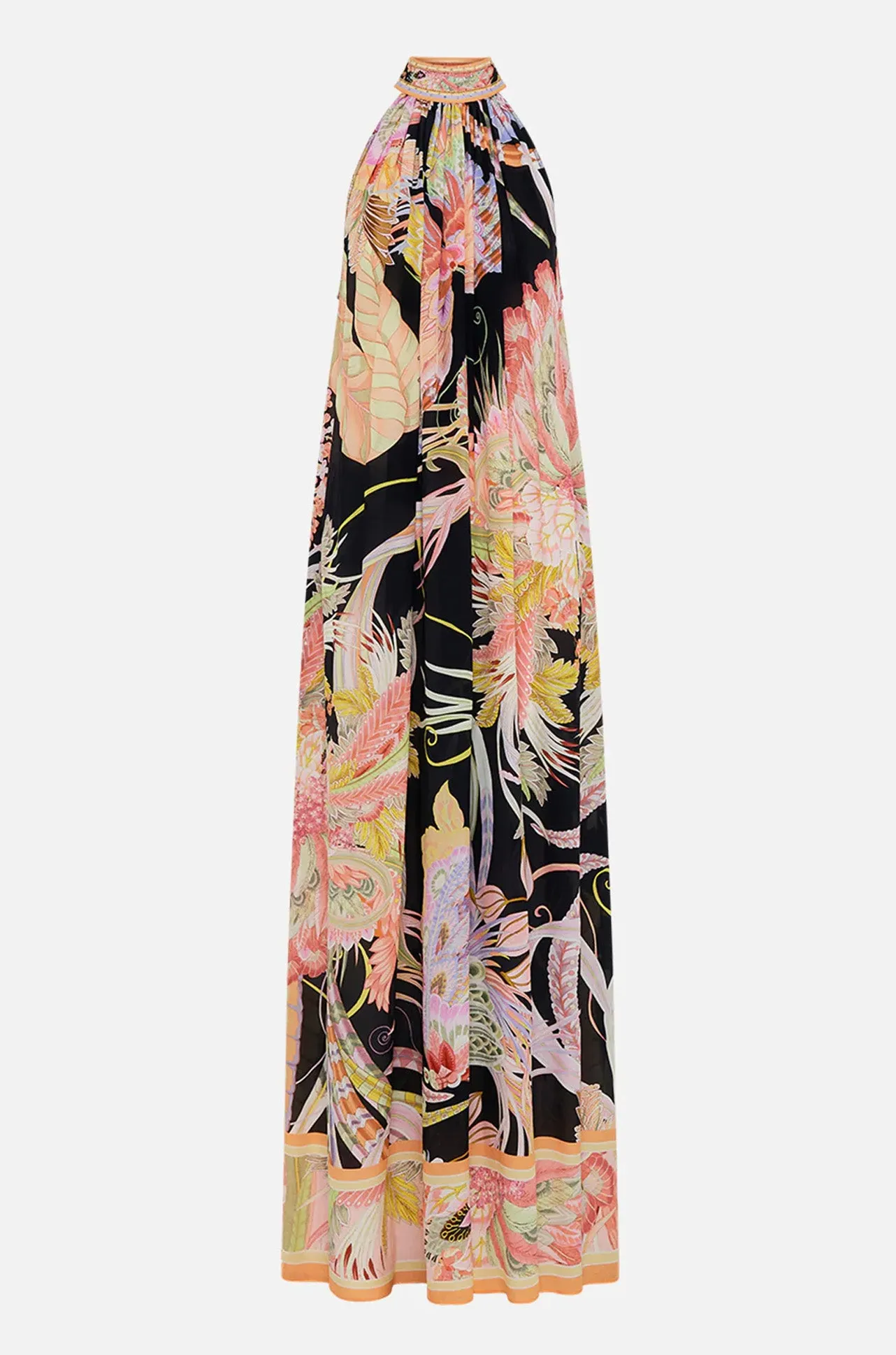 Camilla - Lady Of The Moon Tie Neck Long Dress