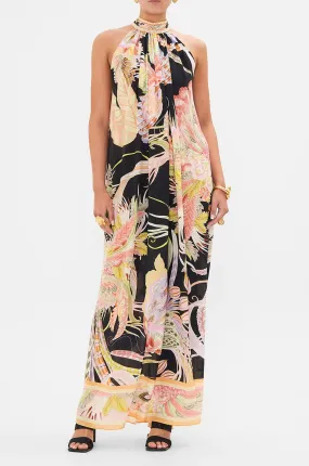 Camilla - Lady Of The Moon Tie Neck Long Dress
