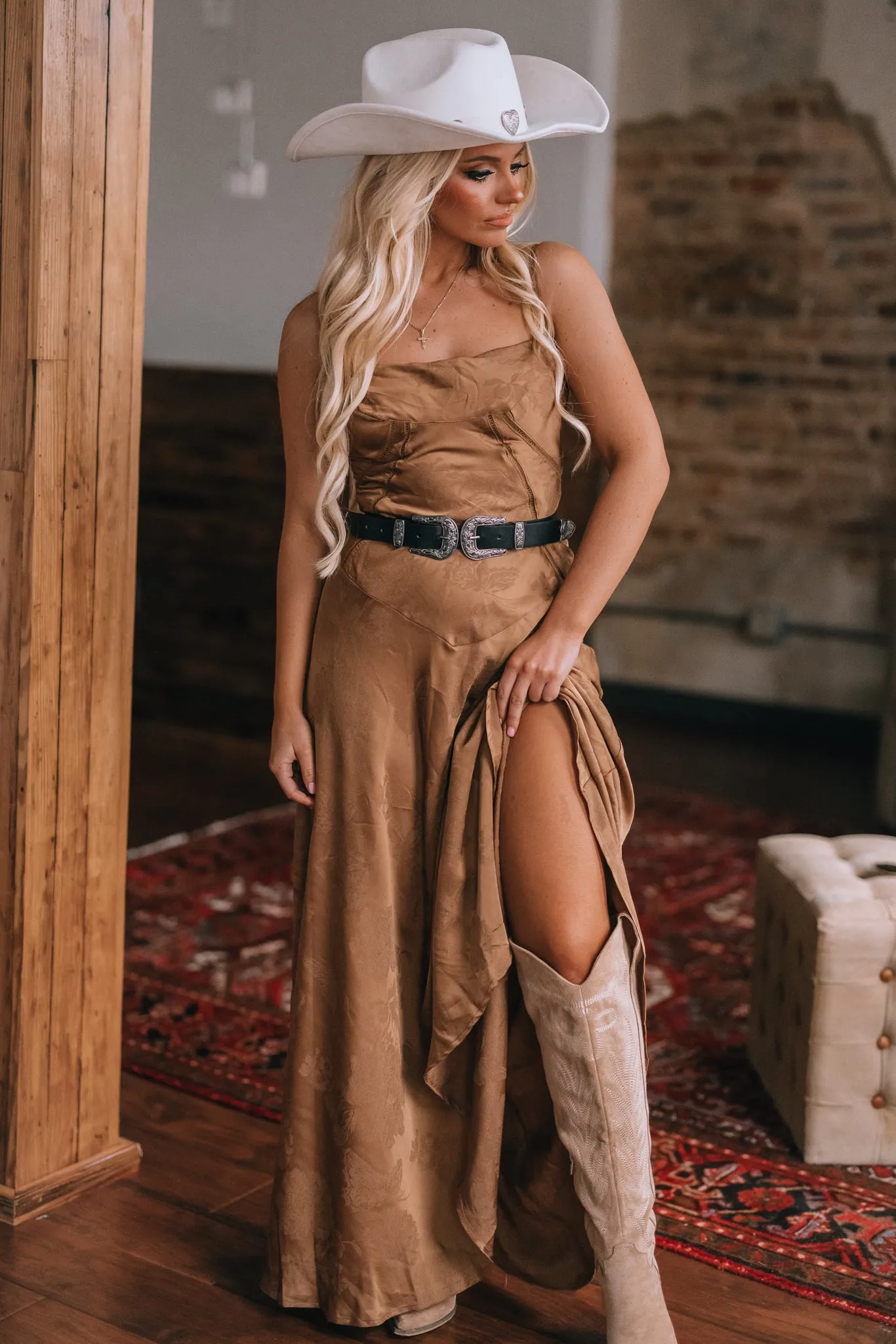 Catalina Satin Maxi Dress
