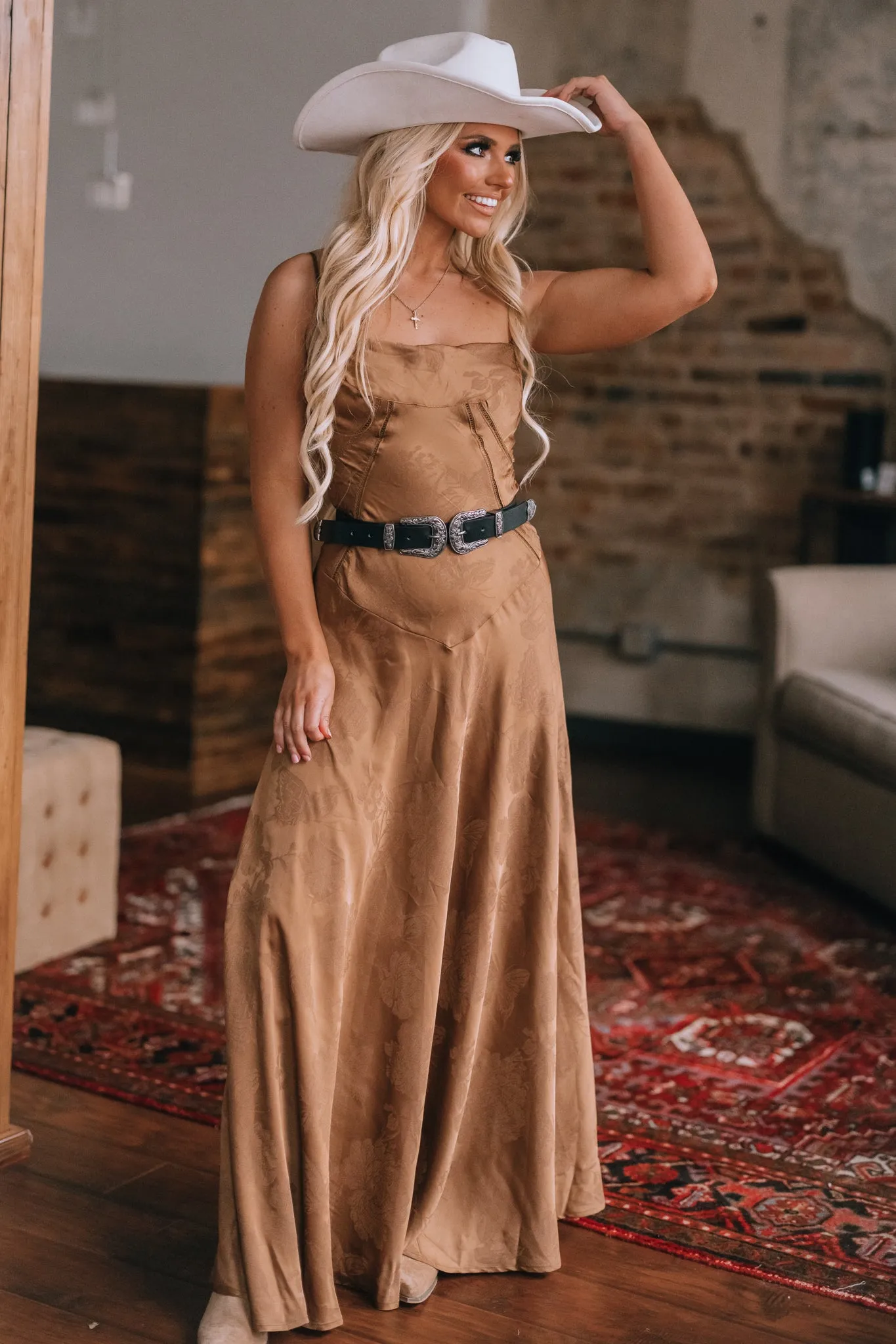 Catalina Satin Maxi Dress