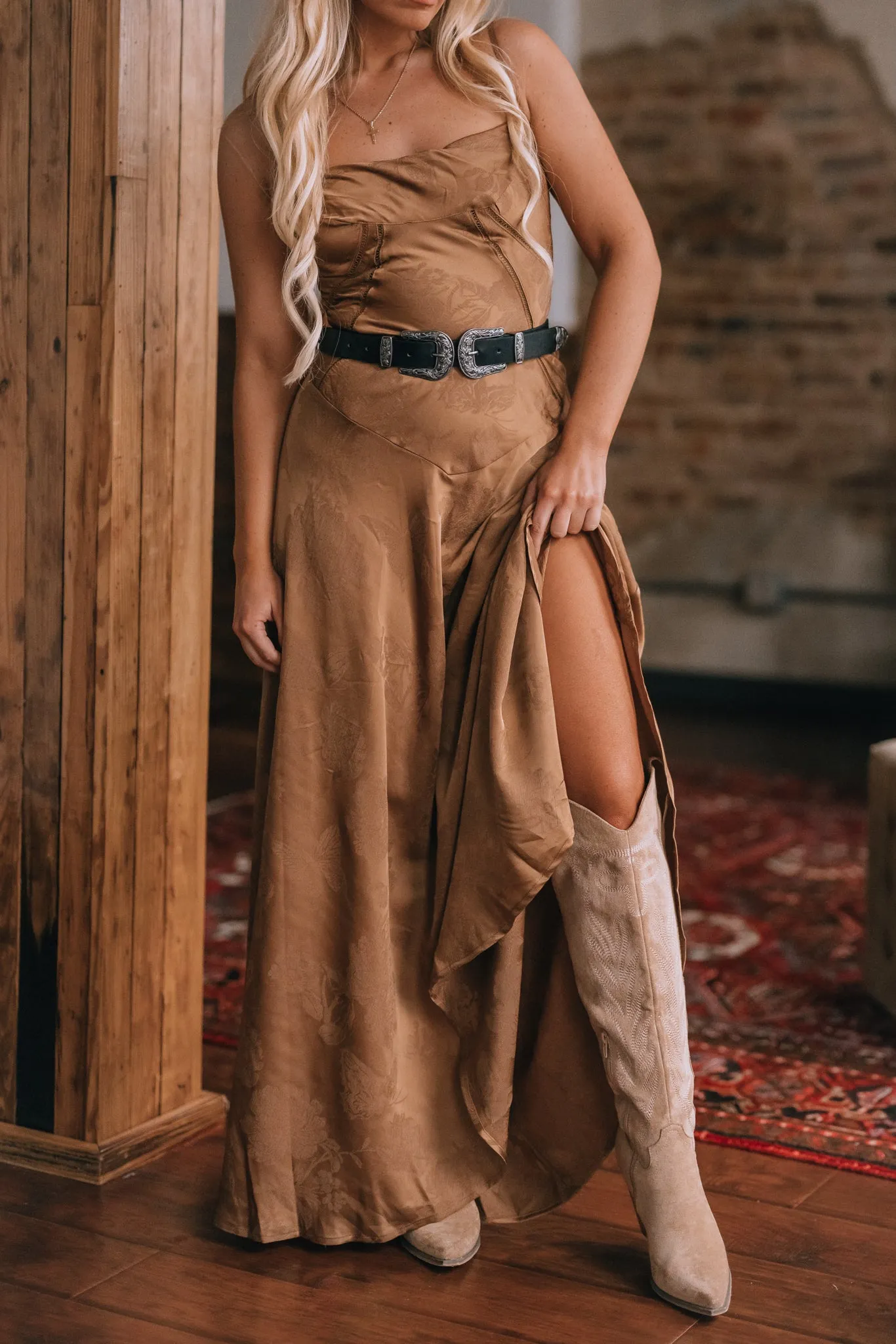 Catalina Satin Maxi Dress
