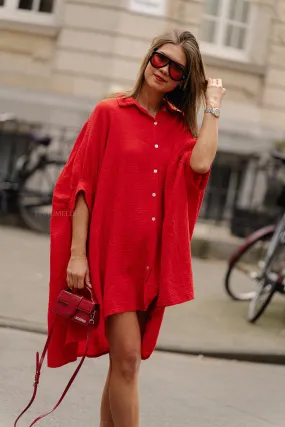 Colette tetra dress red