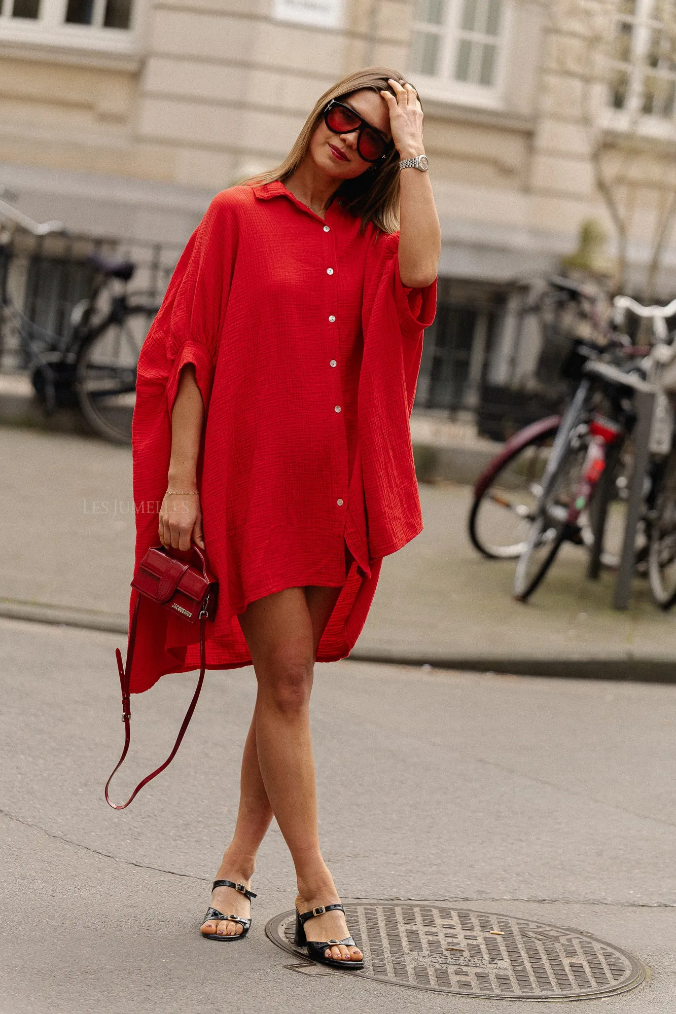 Colette tetra dress red