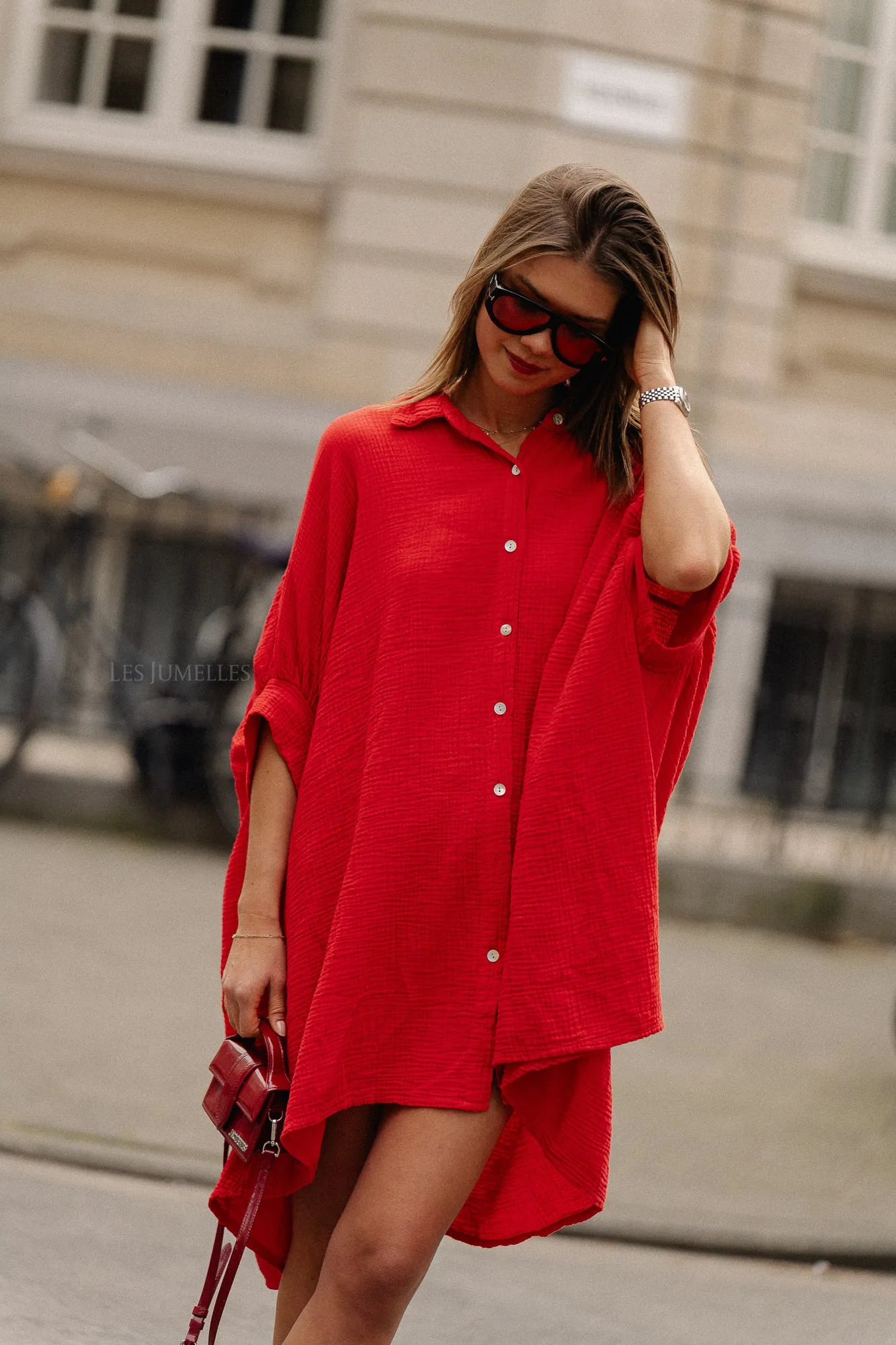 Colette tetra dress red