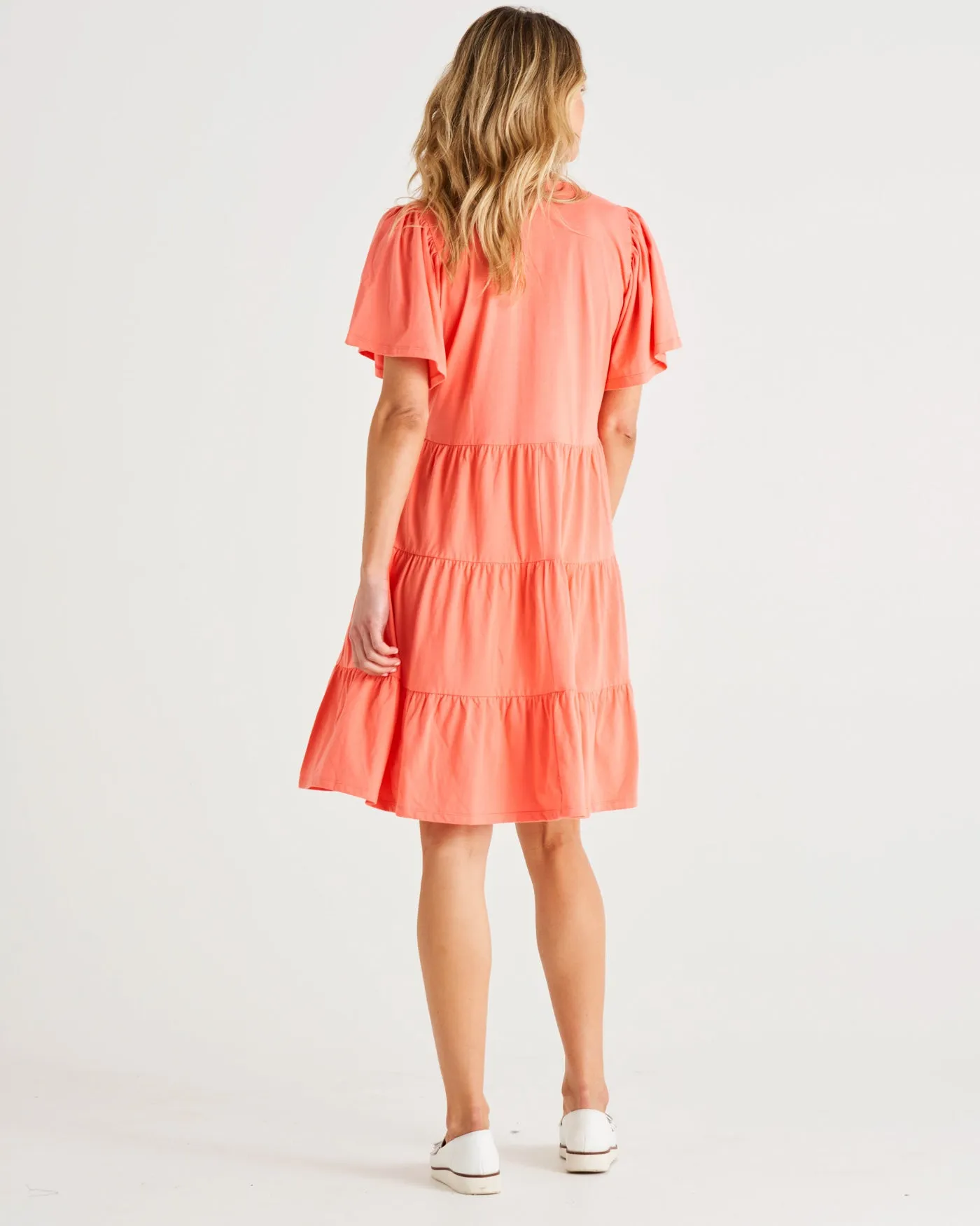 Cressida Dress - Coral
