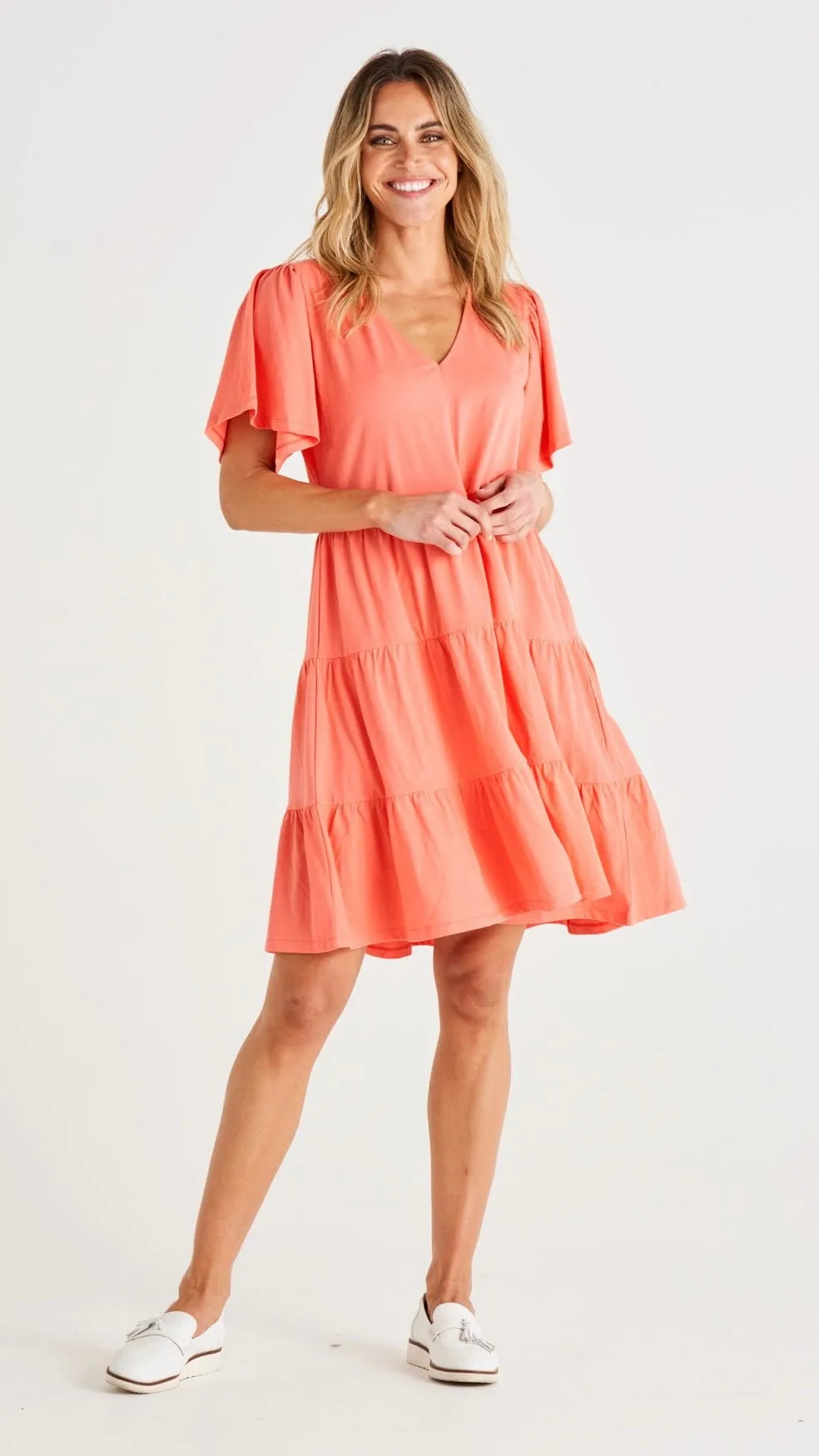 Cressida Dress - Coral