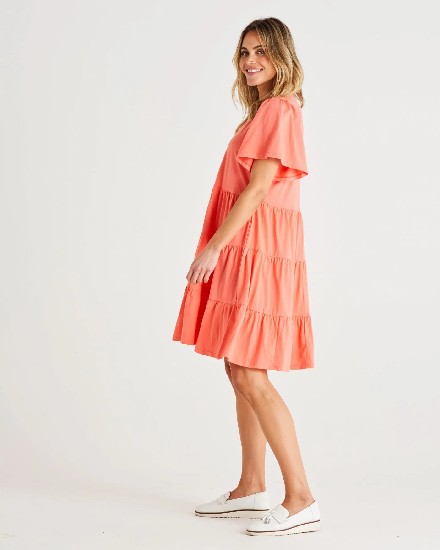 Cressida Dress - Coral