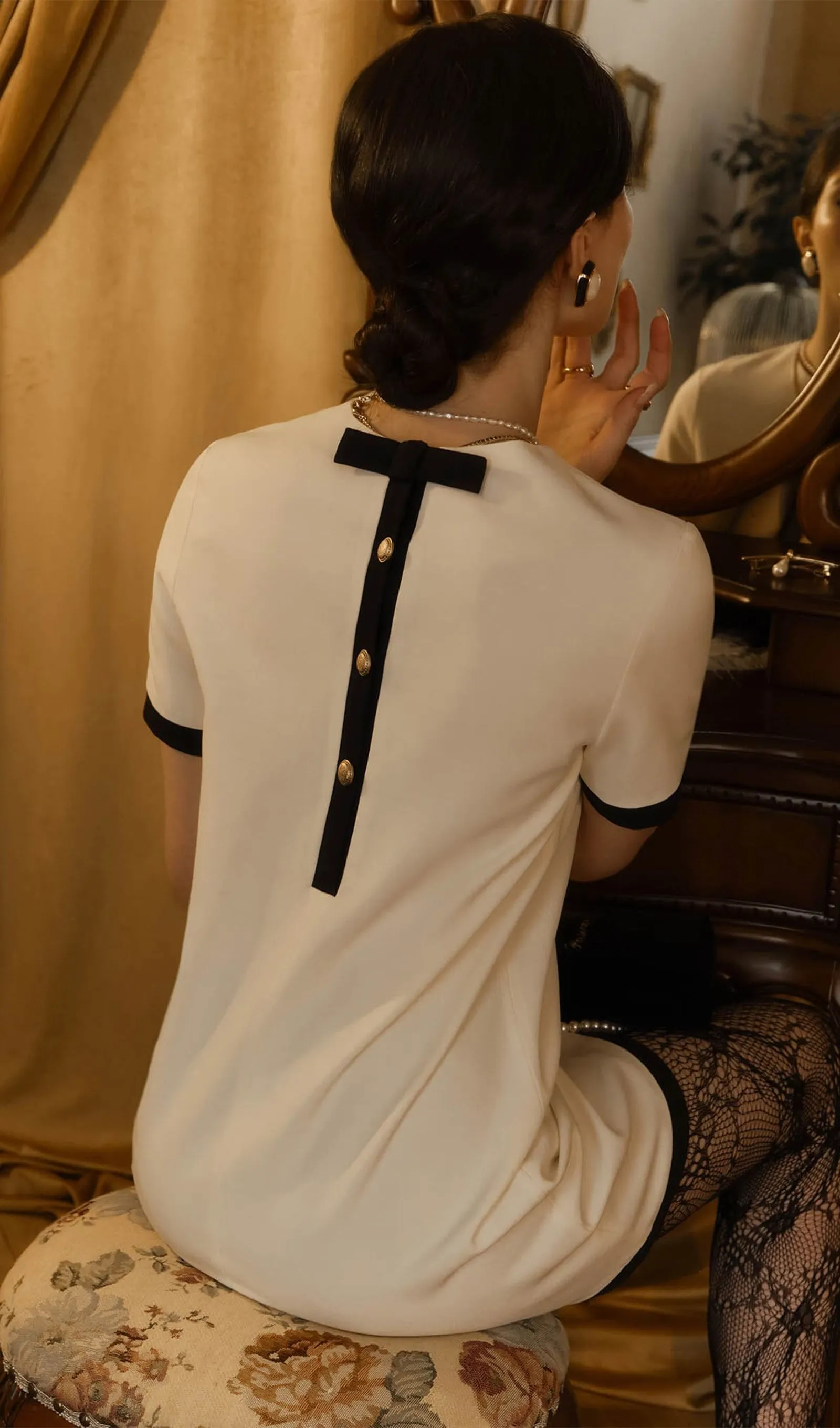 Demure A Silhouette Mini Dress