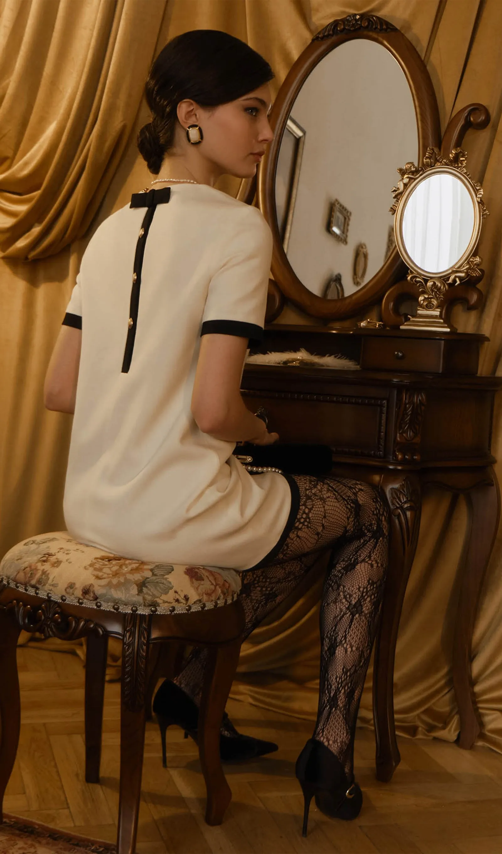 Demure A Silhouette Mini Dress