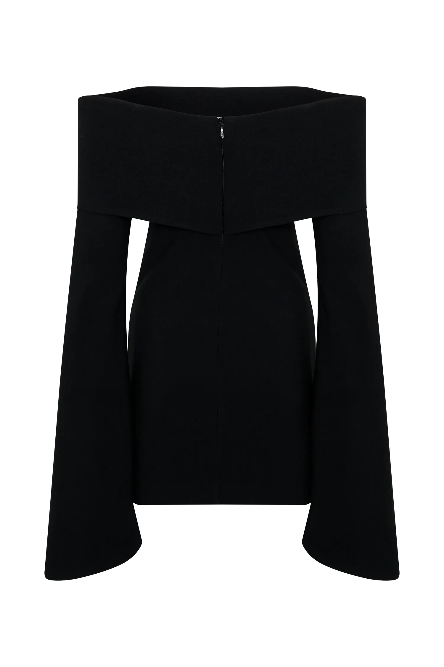 Dominique Off Shoulder Long Sleeve Mini Dress - Black
