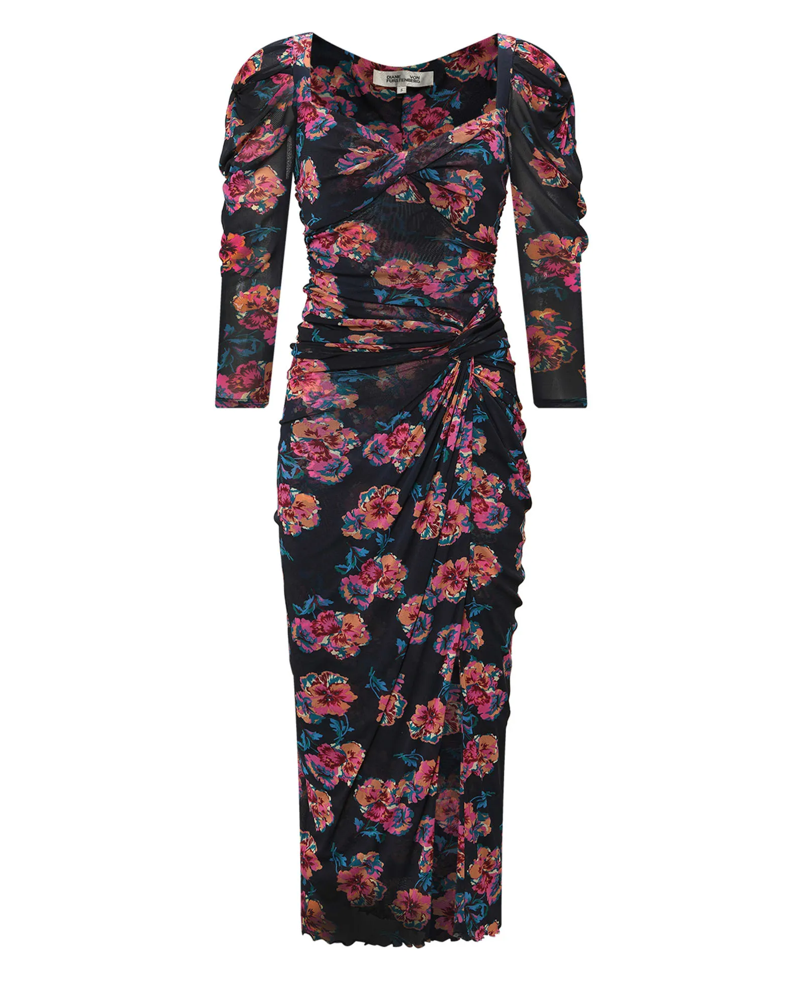 DVF BETTINA MESH DRESS | PURPLE