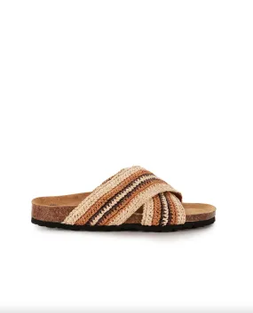 Estilo Emporio Bask Slides / Tan-Chocolate