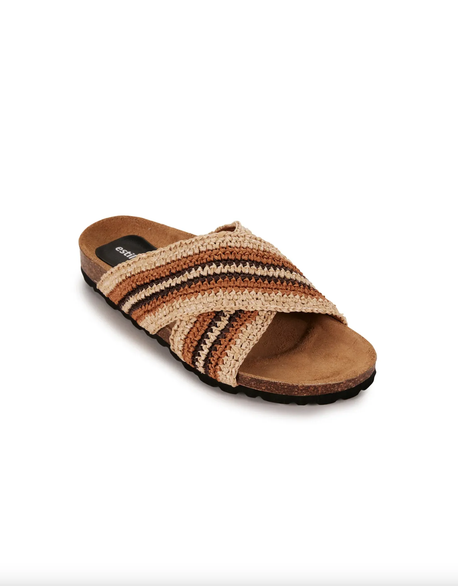 Estilo Emporio Bask Slides / Tan-Chocolate