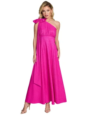 Fuchsia Maddie Bow Midi Dress