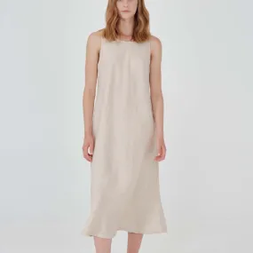 Haris Cotton Midi Dress - -Beach Sand