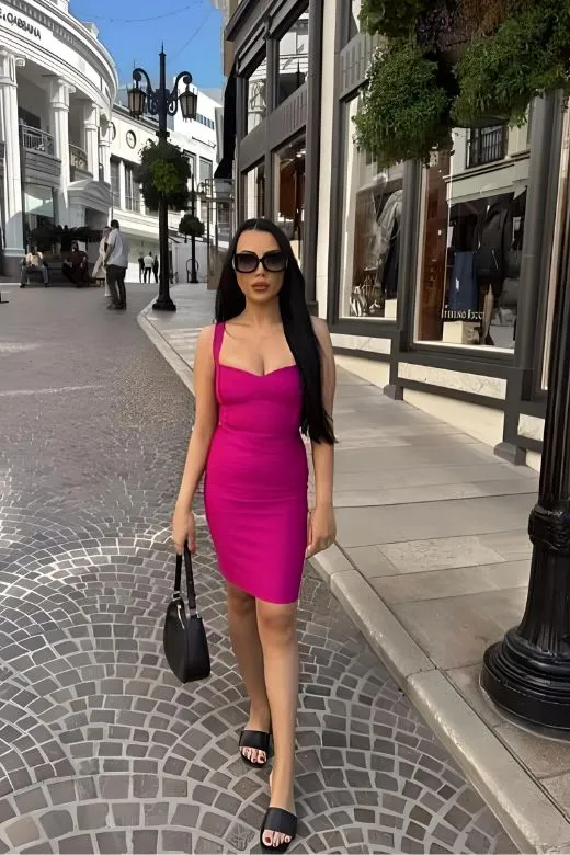 Heidi Bandage Mini Dress - Magenta Pink