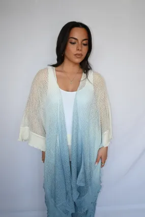 Island Dip Dye Knit Kimono