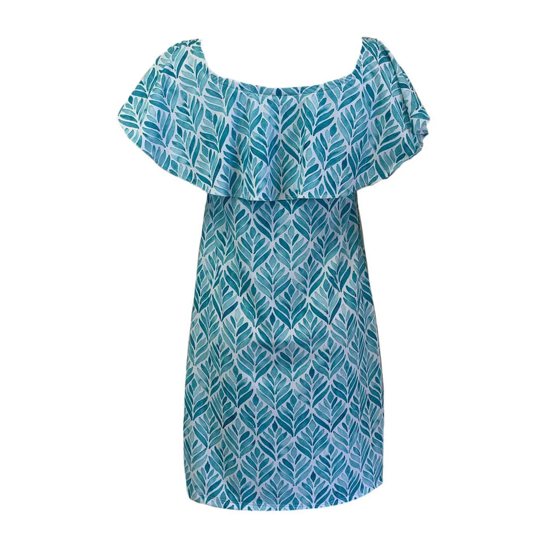 Island Trends Zoey Dress - Hand Painted Turquoise