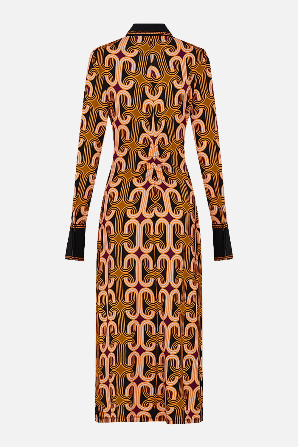 JERSEY MIDI SHIRT DRESS ONE NIGHT IN DE WALLEN