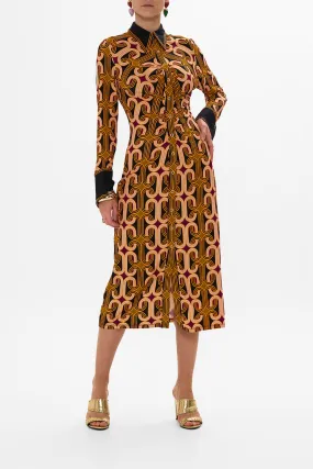 JERSEY MIDI SHIRT DRESS ONE NIGHT IN DE WALLEN