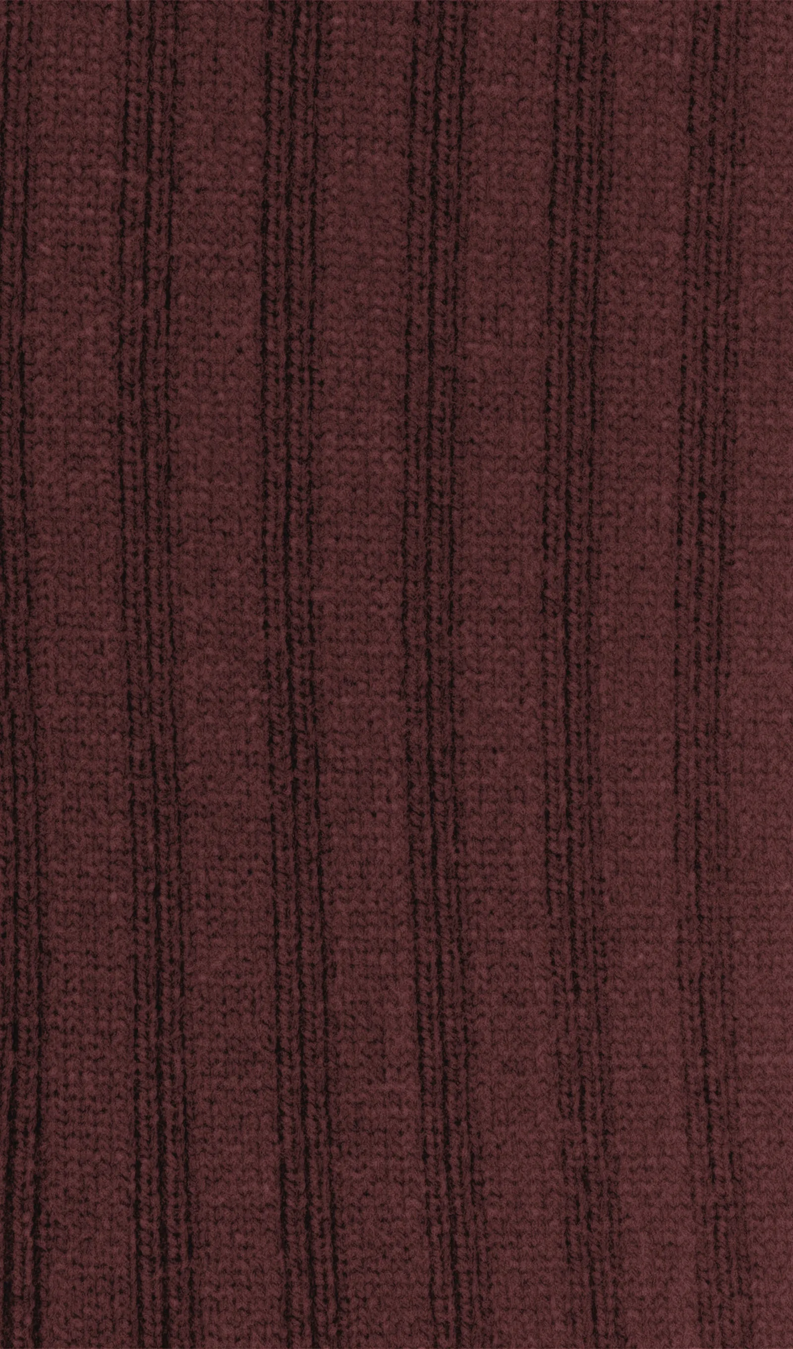 Jersey Ruffle Collar Midi Dress -Reddish Brown