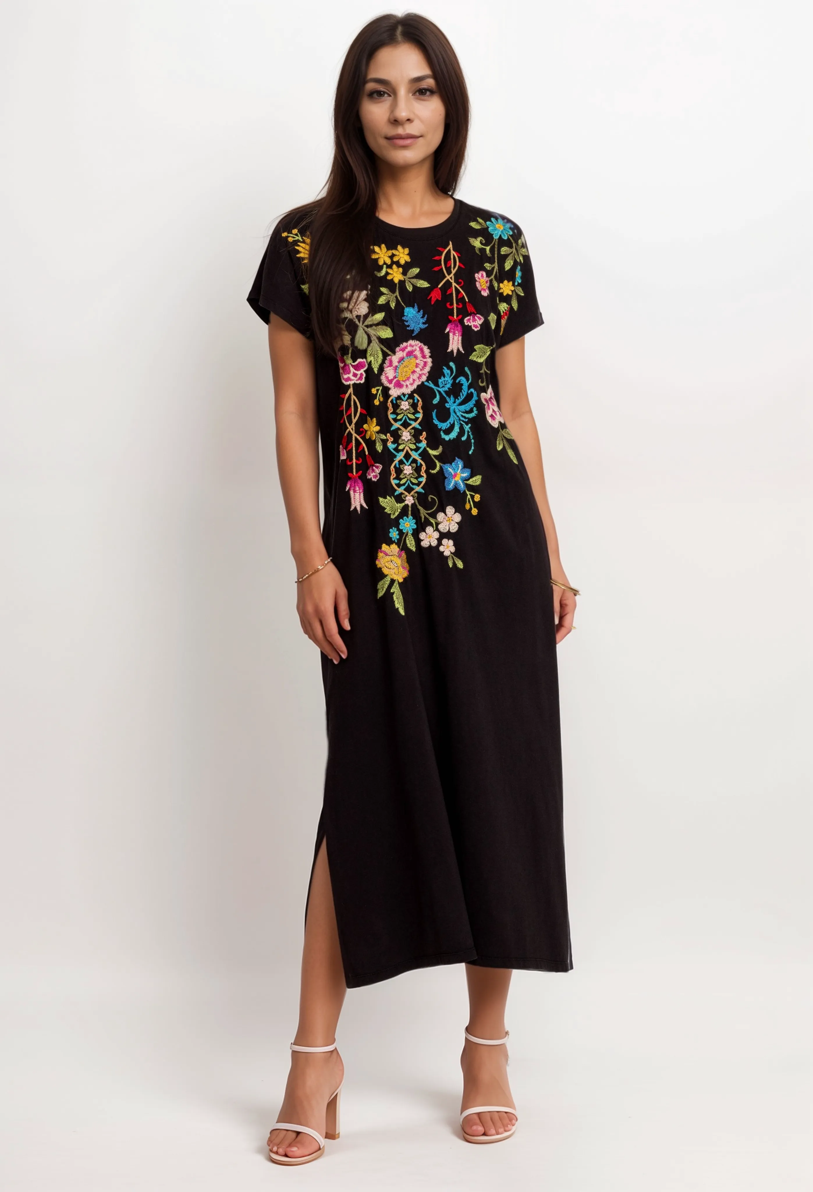 Johnny Was JWLA Sheri Relaxed Knit Dress Boho Chic J31524