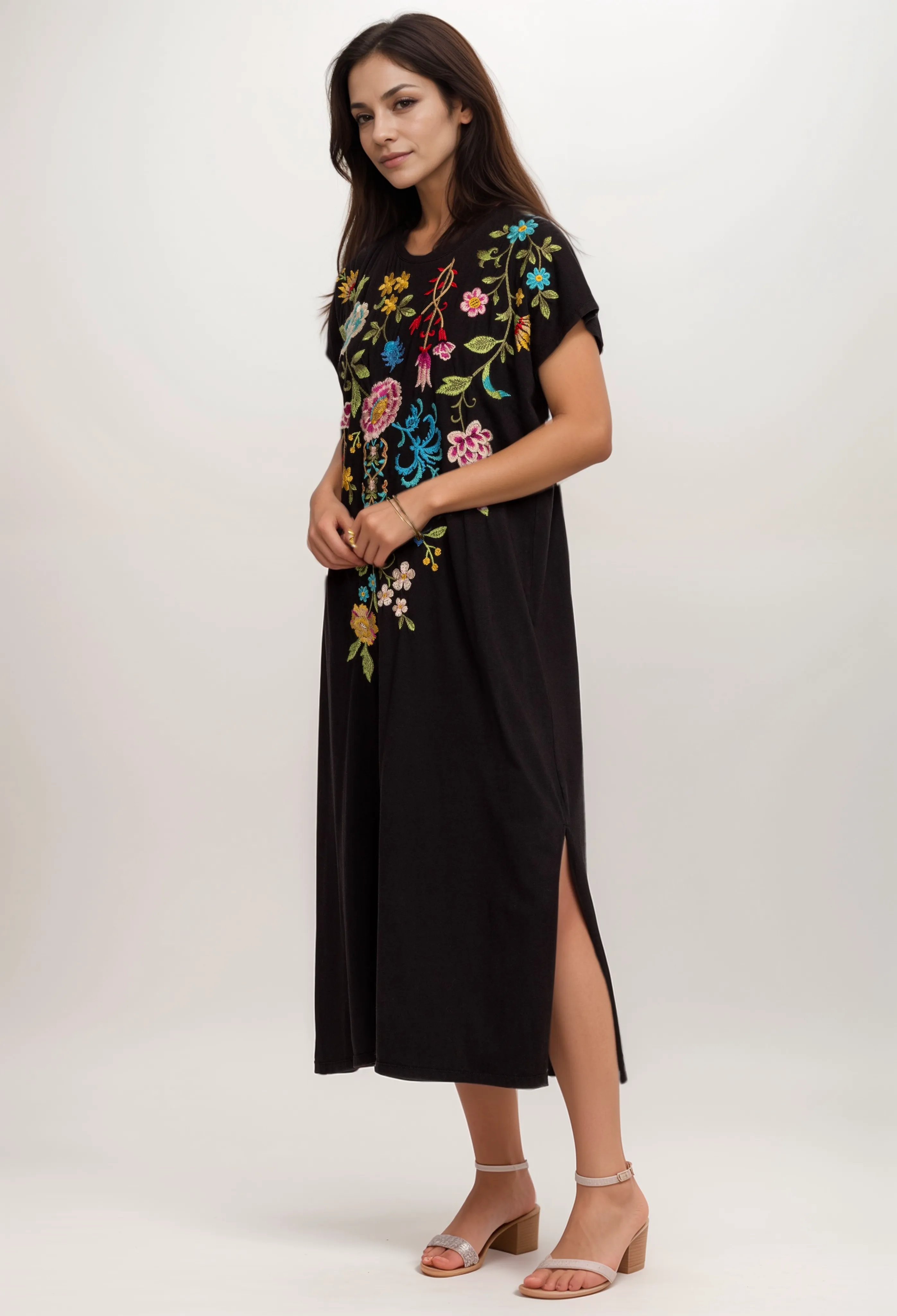 Johnny Was JWLA Sheri Relaxed Knit Dress Boho Chic J31524