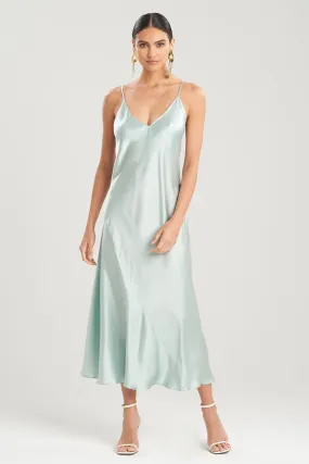 Key Essentials Silk Flounce Gown