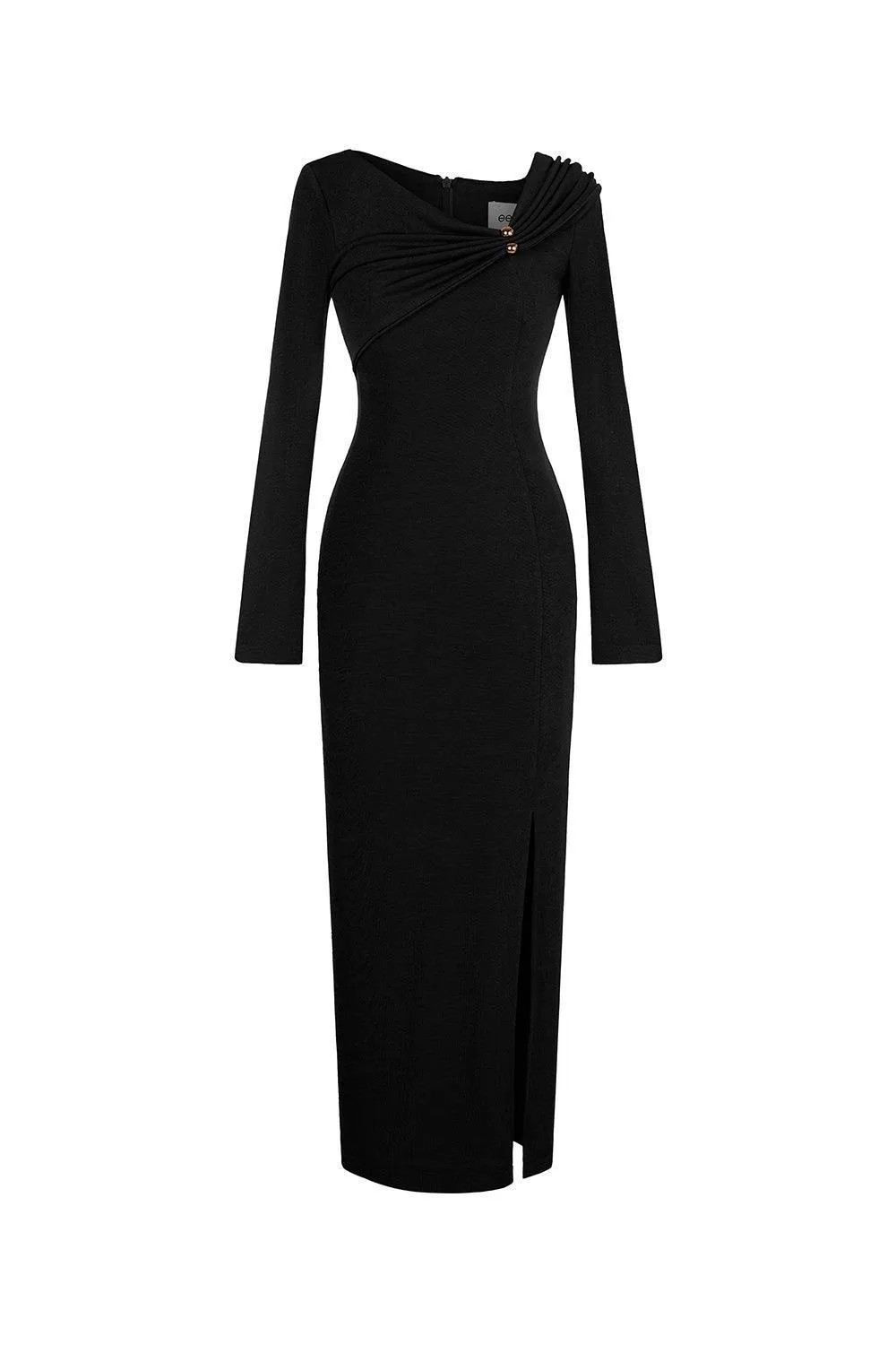 Laly Sheath Side Slit Spandex Ankle Length Dress