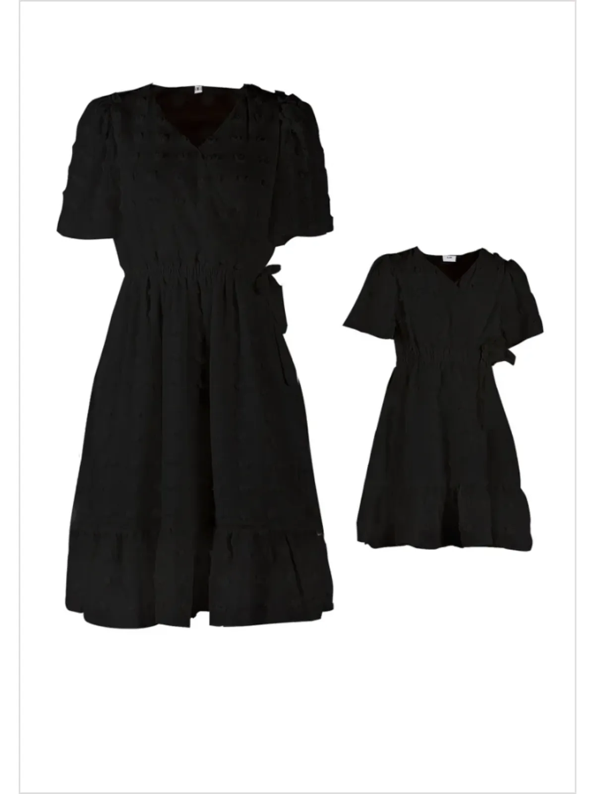 Mommy And Me Pom Pom Bubble Chiffon Dress