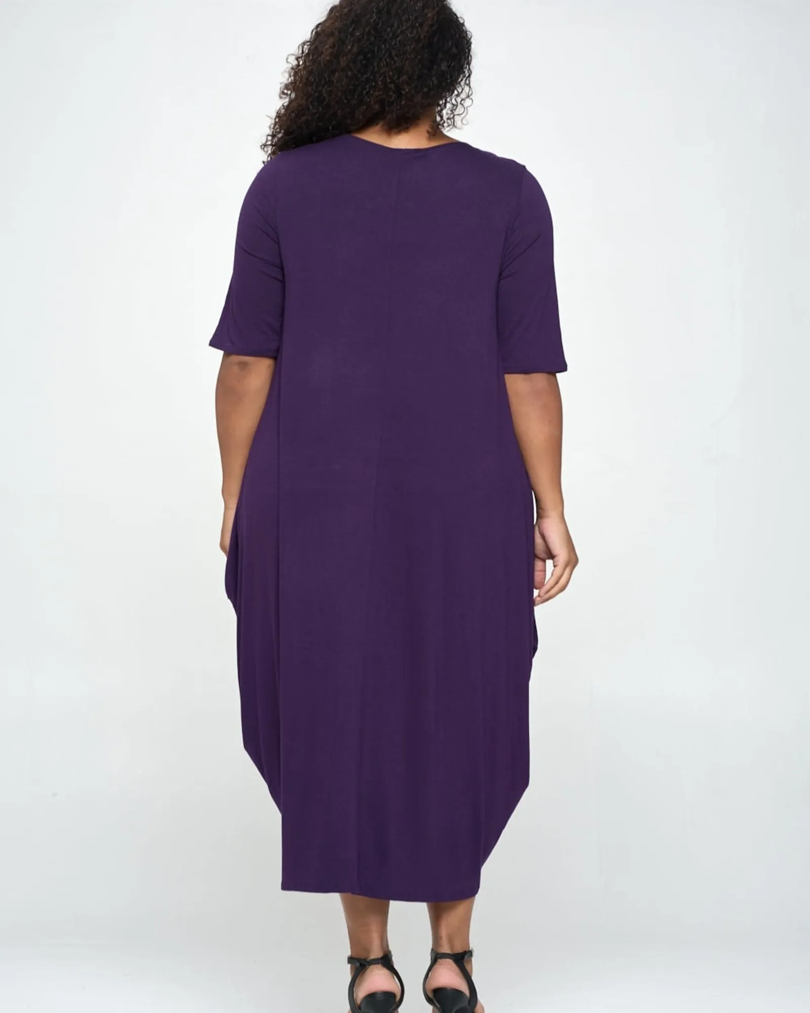 Nevaeh Midi Dress | Dark Eggplant