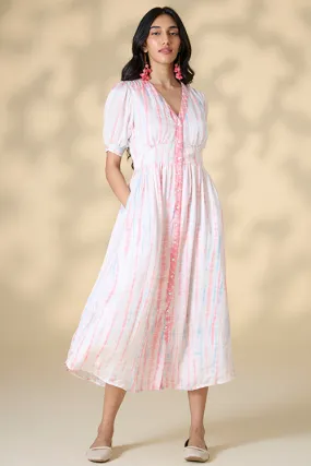 Okhai "Skyline" Tie-and-Dye Modal Silk Dress