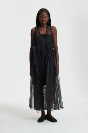 OPAL | OVERLAY SATIN ORGANZA BLACK