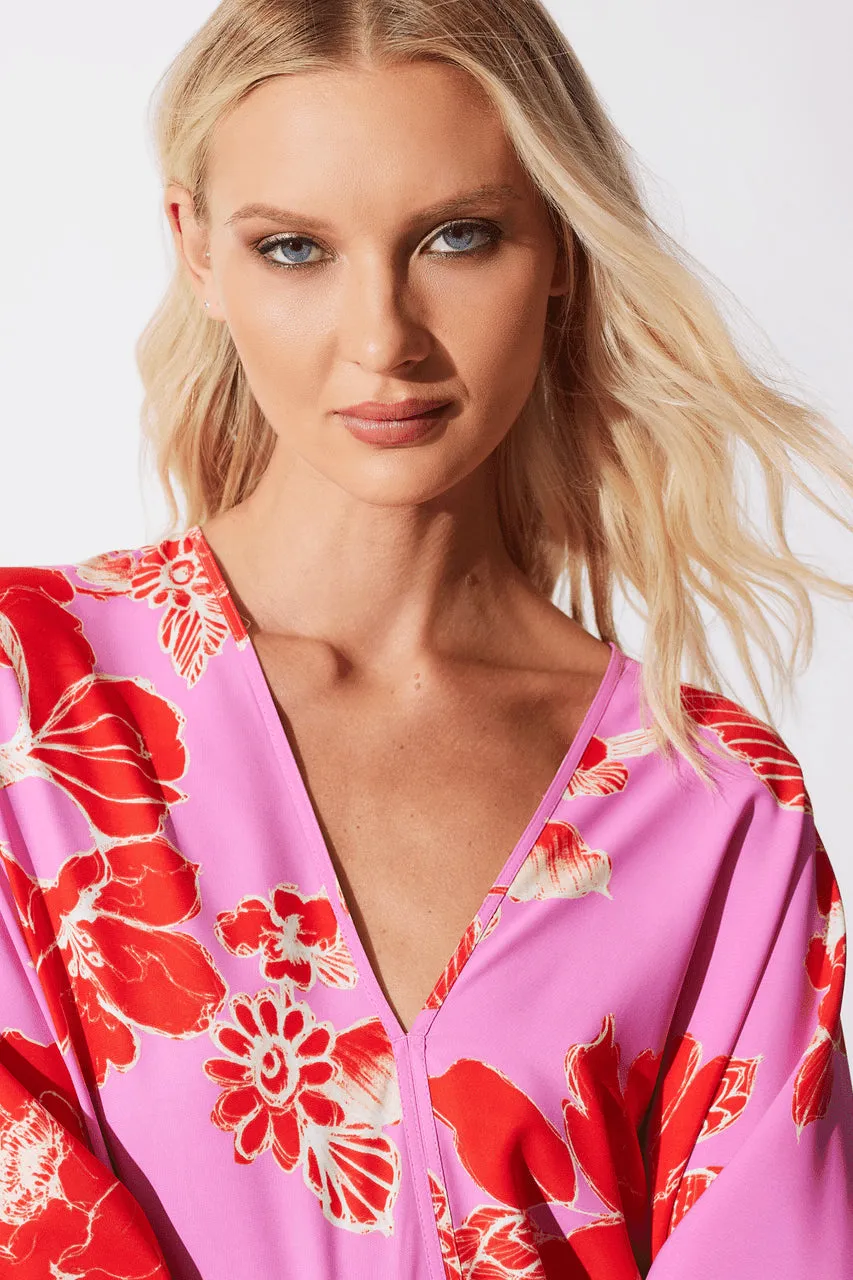 Passion Flower Short Caftan