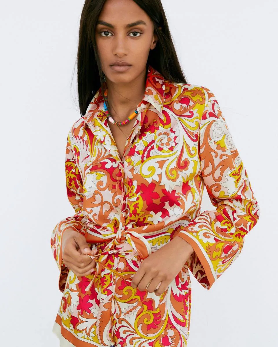 Printed Shirt & Shorts Co-ord Set