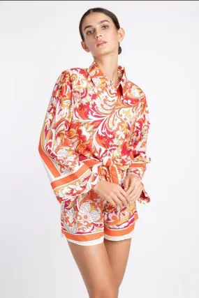 Printed Shirt & Shorts Co-ord Set