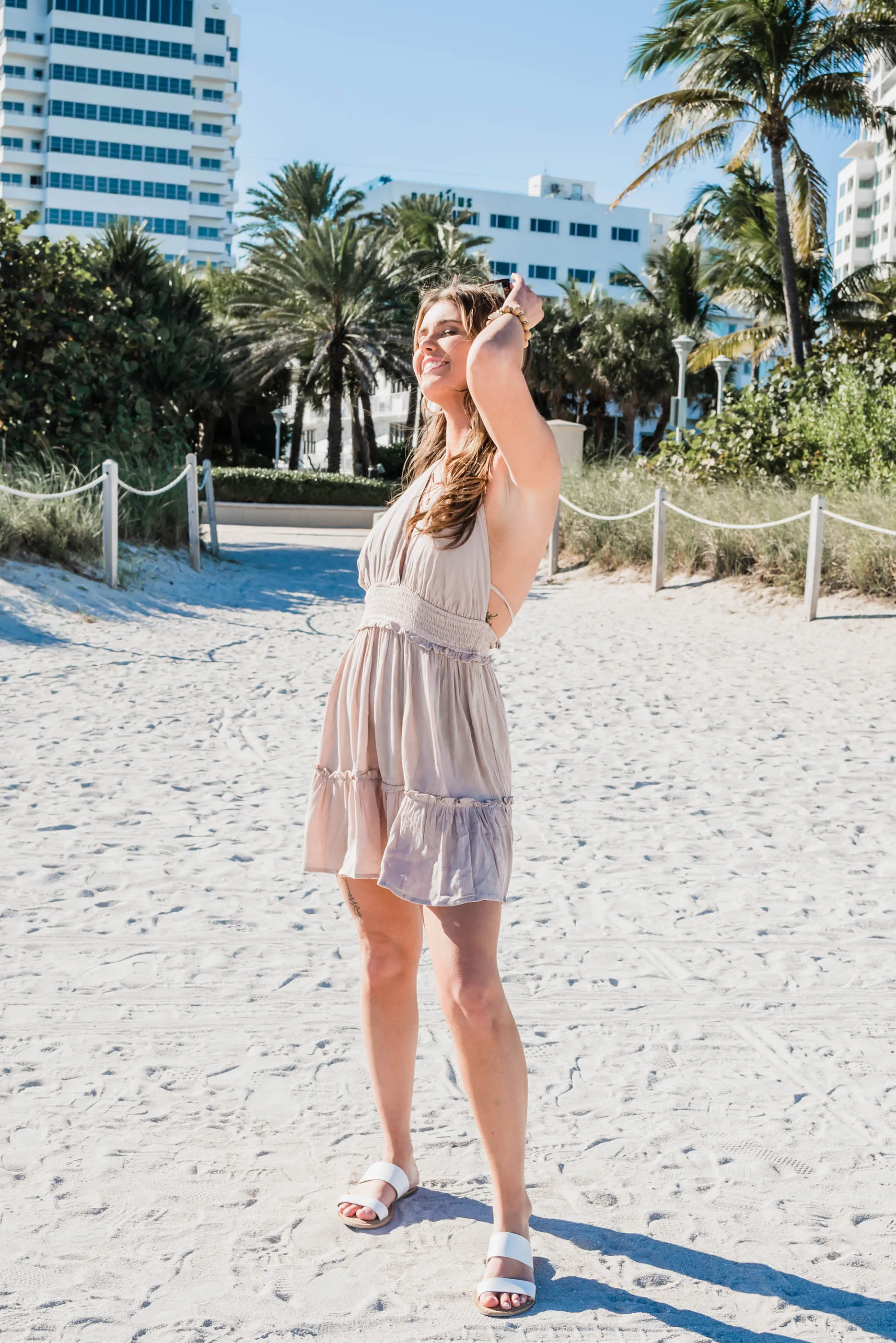 Ruffle Tier Smocked Halter Dress - Final Sale