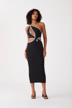 San Sloane Neomie Midi Dress Black