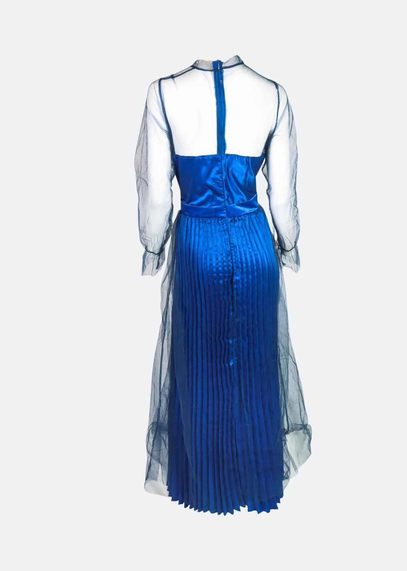 Sheer Elegance Pleated Dress
